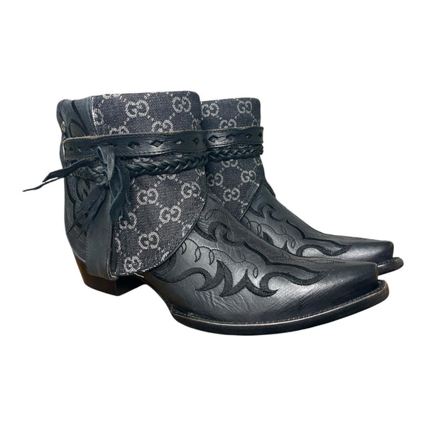 10 Embroidered Black & Designer Denim Canty Boots®