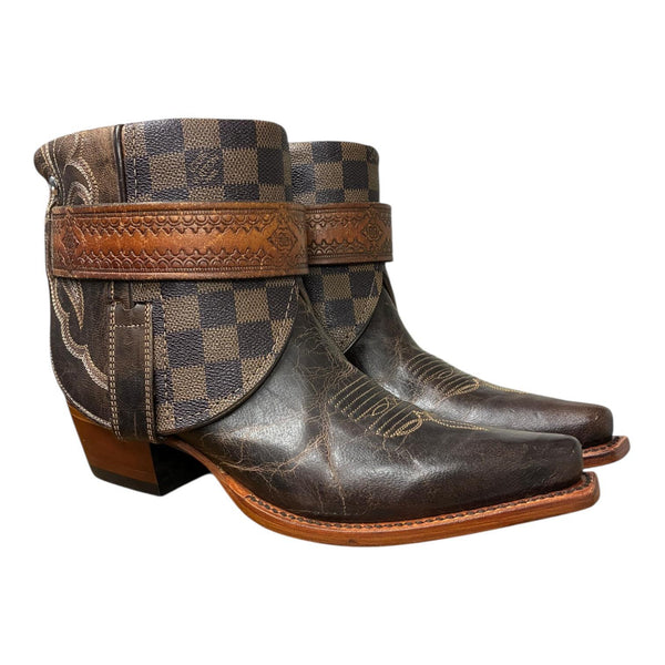 8.5 Brown Embroidered & Designer Canty Boots®