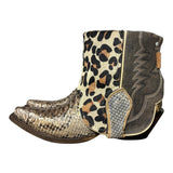 9 Green Exotic & Leopard Hair-on Hide Canty Boots®