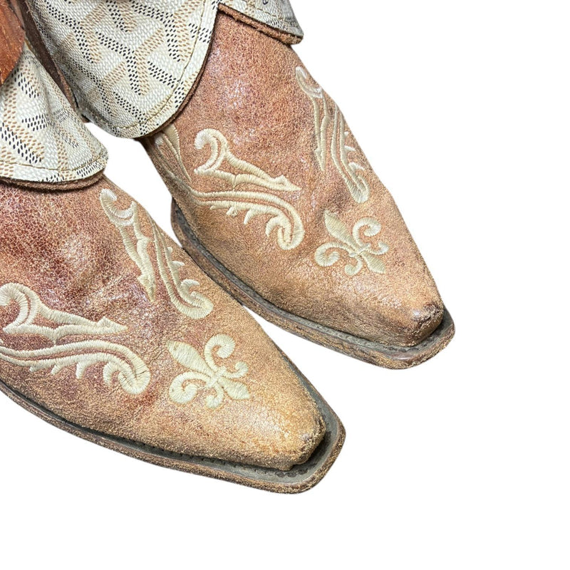 8.5 Embroidered Tan & Designer Canty Boots®
