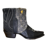 9 Black & Designer Denim Canty Boots® with Bumblebee Jasper Conchos