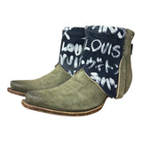 11 Green Rough Out & Designer Denim Canty Boots®