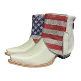9 White & American Flag Crystals Canty Boots®