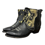 8 Black & Gold Spotted Hair-on Hide Canty Boots®
