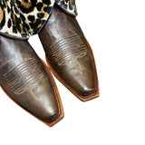 7 Brown & Leopard Hair-on Hide Canty Boots®