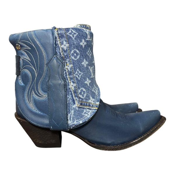 8 Navy Blue & Designer Denim Pockets Canty Boots®