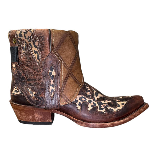 8 Brown & Leopard Inlay with Quilted Leather Canty Boots®