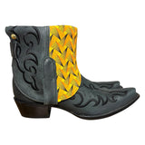 8.5 Embroidered Black & Yellow Shweshwe Fabric Canty Boots®