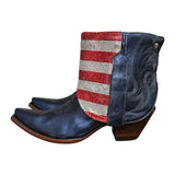 9 Metallic Navy Blue & American Flag Crystals Canty Boots®