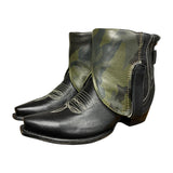 7.5 Black & Camo Leather Canty Boots®