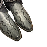 9 Embroidered Black & Hair-on Hide Canty Boots®