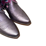 8 Metallic Purple & Floral Print Canty Boots®
