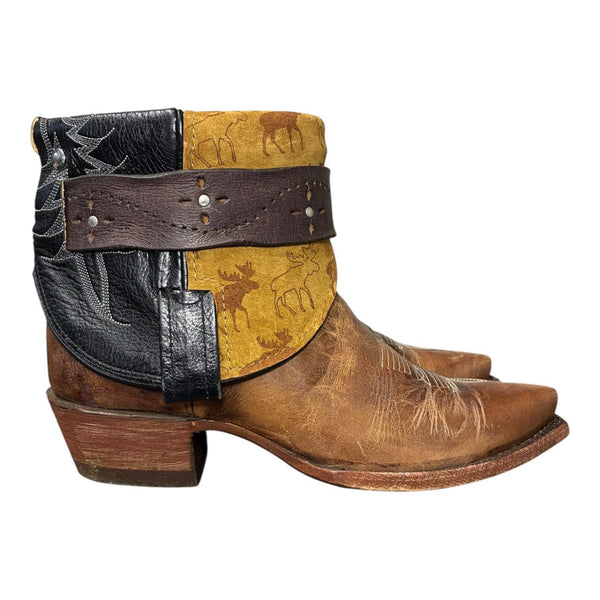 10 Two Toned & Moose Printed Leather Canty Boots®