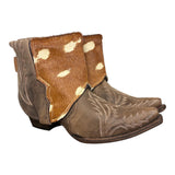 10 Embroidered Brown & Spotted Hair-on Hide Canty Boots®