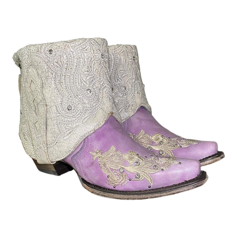 6.5 Lilac & White Rhinestone Canty Boots®