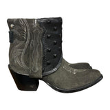 6.5 Charcoal Rough Out & Studded Black Leather Canty Boots®