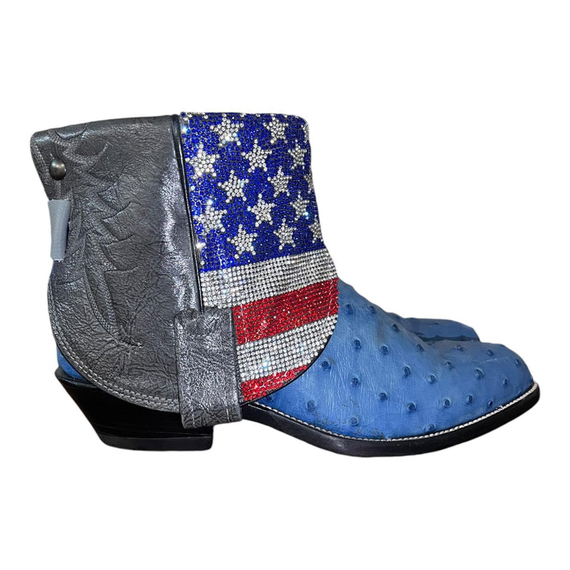 8 Exotic Blue with Stars & Stripes Canty Boots®