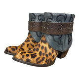 8 Leopard & Embroidered Black Canty Boots®