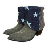8 Charcoal Rough Out & Star Denim Canty Boots®