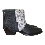 8.5 Black & Floral Leather Canty Boots®