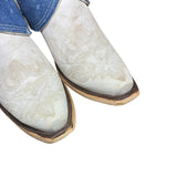 10 Embroidered White & Denim Canty Boots®