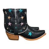 7 Black & Metallic Star Inlay Canty Boots®