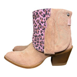 7.5 Pink Rough Out & Leopard Canty Boots®