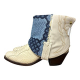6 Cream Exotic & Designer Denim Canty Boots®