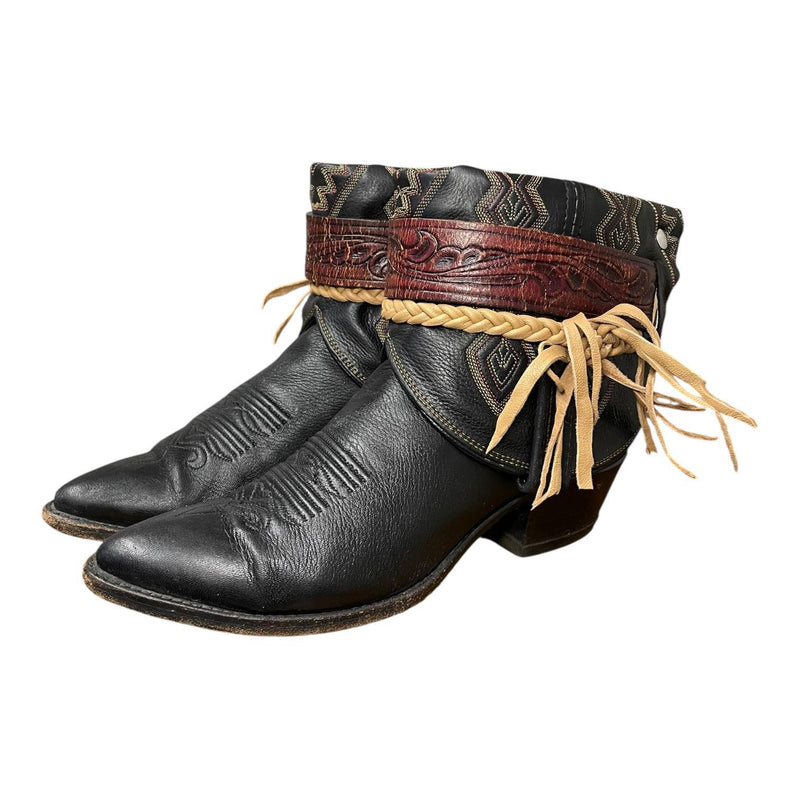 8 Embroidered Black Canty Boots®