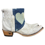 10 Embroidered White & Denim Canty Boots®