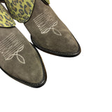 7 Charcoal Rough Out & Green Leopard Canty Boots®