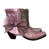 6 Metallic Pink & Crystals Canty Boots®