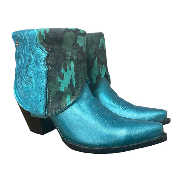8.5 Metallic Blue & Camo Canty Boots®