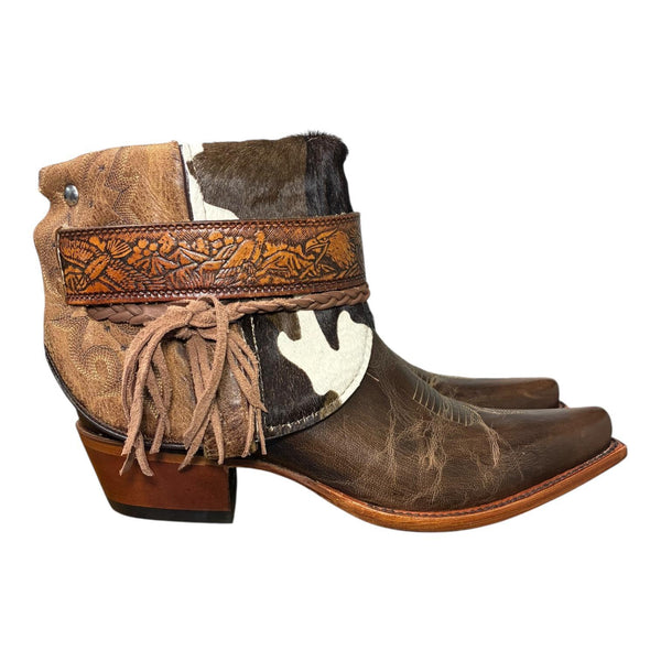 11 Brown & Brown Camo Hair-on Hide Canty Boots®
