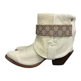 9 Cream & Lace with Designer Belt Canty Boots®