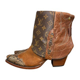 8 Brown & Embossed Exotic with Designer Canty Boots®