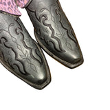 6.5 Embroidered Black & Pink Leopard Canty Boots®