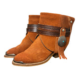 6.5 Orange Rough Out & Silver Concho Canty Boots®
