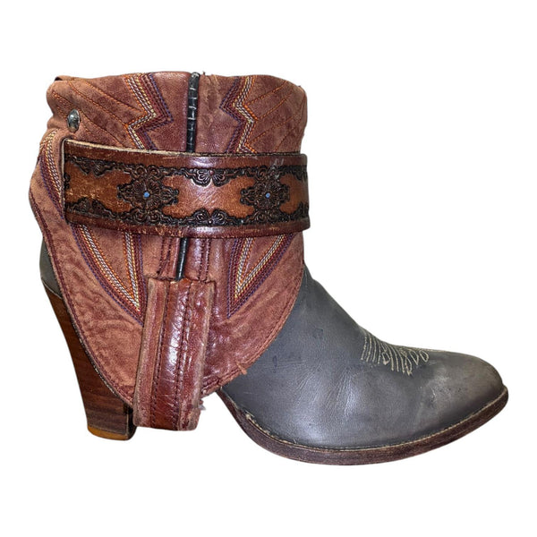 7.5 Two Toned Stacked Heel Canty Boots®