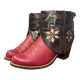 5.5 Two Toned & Floral Stacked Heel Canty Boots®