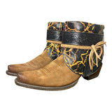 8.5 Two Toned & Crackle Leather Canty Boots®