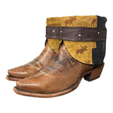 10 Two Toned & Moose Printed Leather Canty Boots®