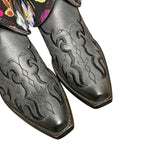 6.5 Embroidered Black & Floral Leather Canty Boots®