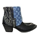9 Black & Layered Designer Denim Canty Boots®