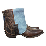 6 Brown & Blue Leather Canty Boots®