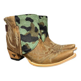 10 Embroidered Brown & Camo Hair-on Hide Canty Boots®