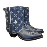 6.5 Embroidered Blue & Designer Denim Canty Boots®