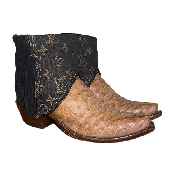 7 Tan Exotic & Black with Designer Denim Canty Boots®