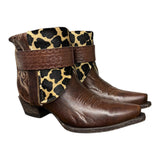 8 Brown & Leopard Hair-on Hide Canty Boots®