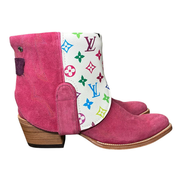 10 Pink Rough Out & Designer Canty Boots®